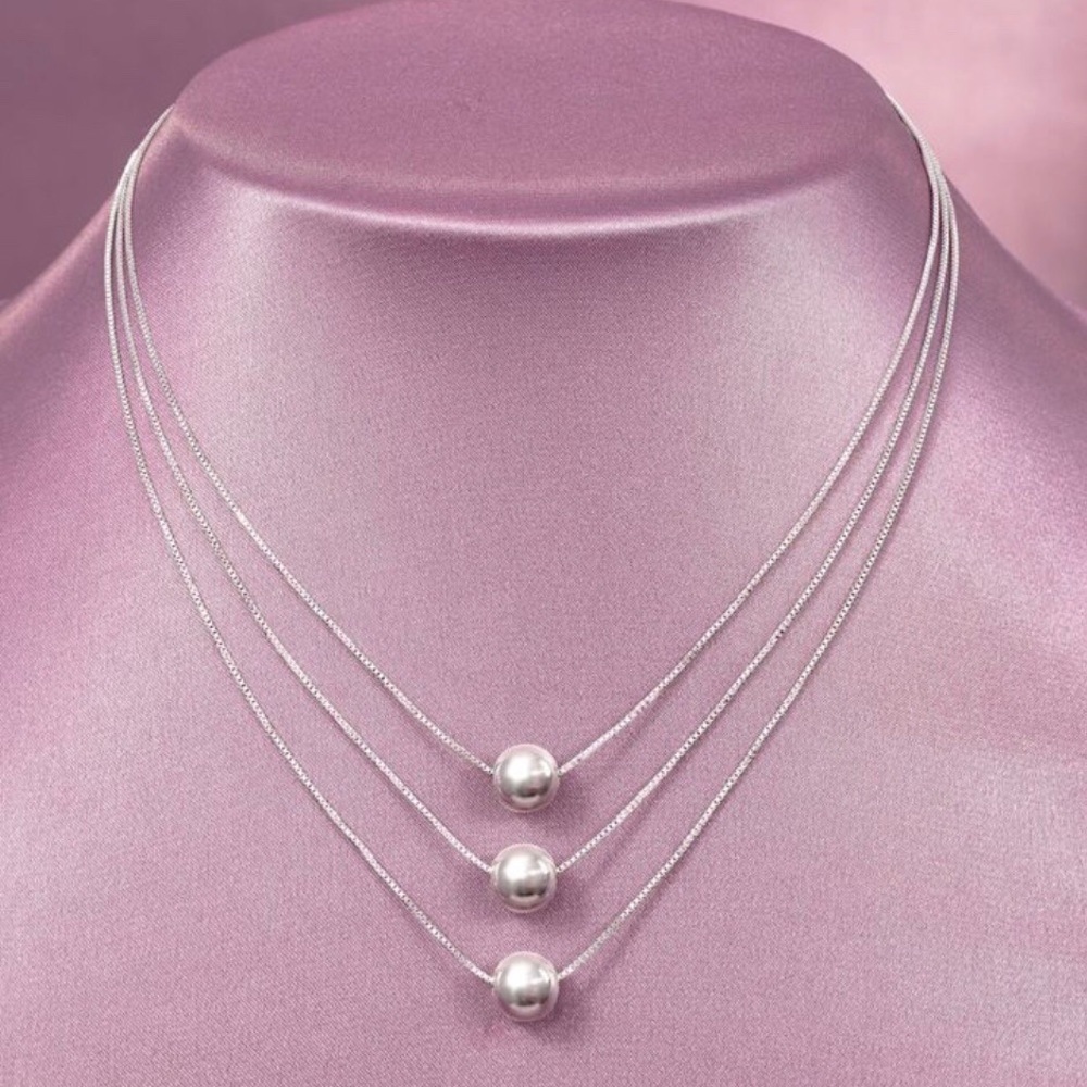 Ross Simons Sterling Silver Three-Strand Necklace